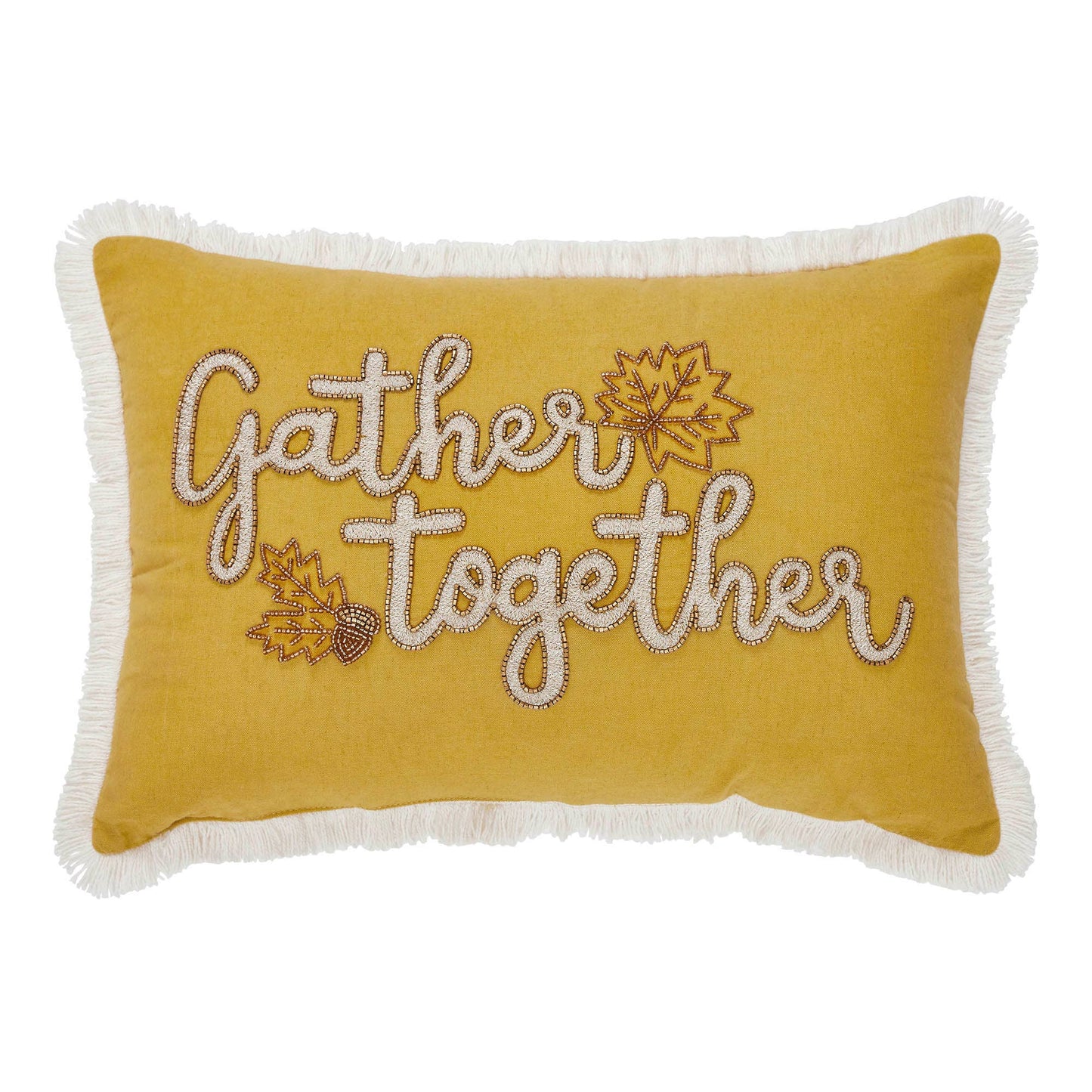 Autumn Harvest Fall Leaves Throw Pillow 14x20 Decorative Home Accent