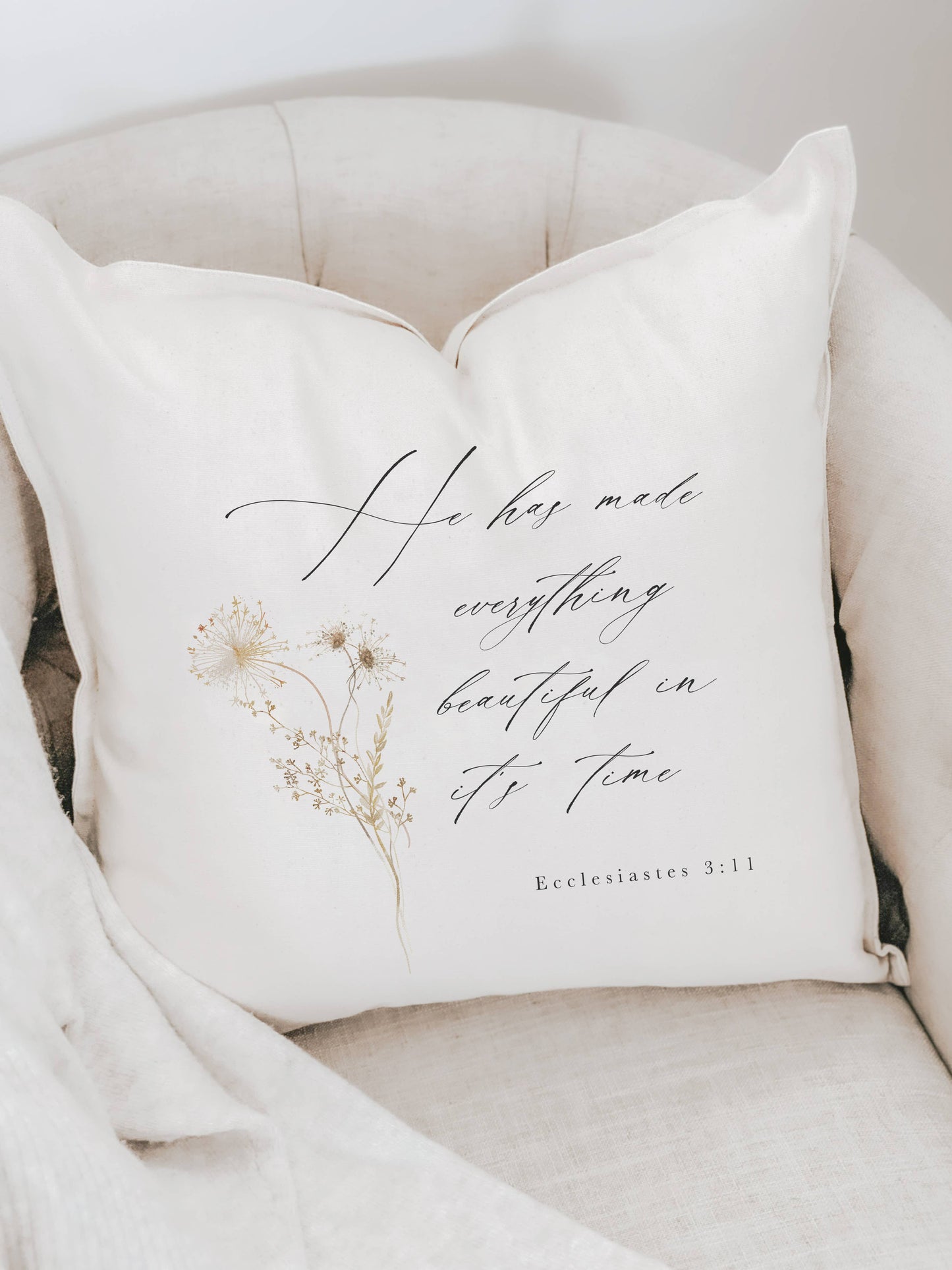 Ecclesiastes 3 Pillow - Autumn