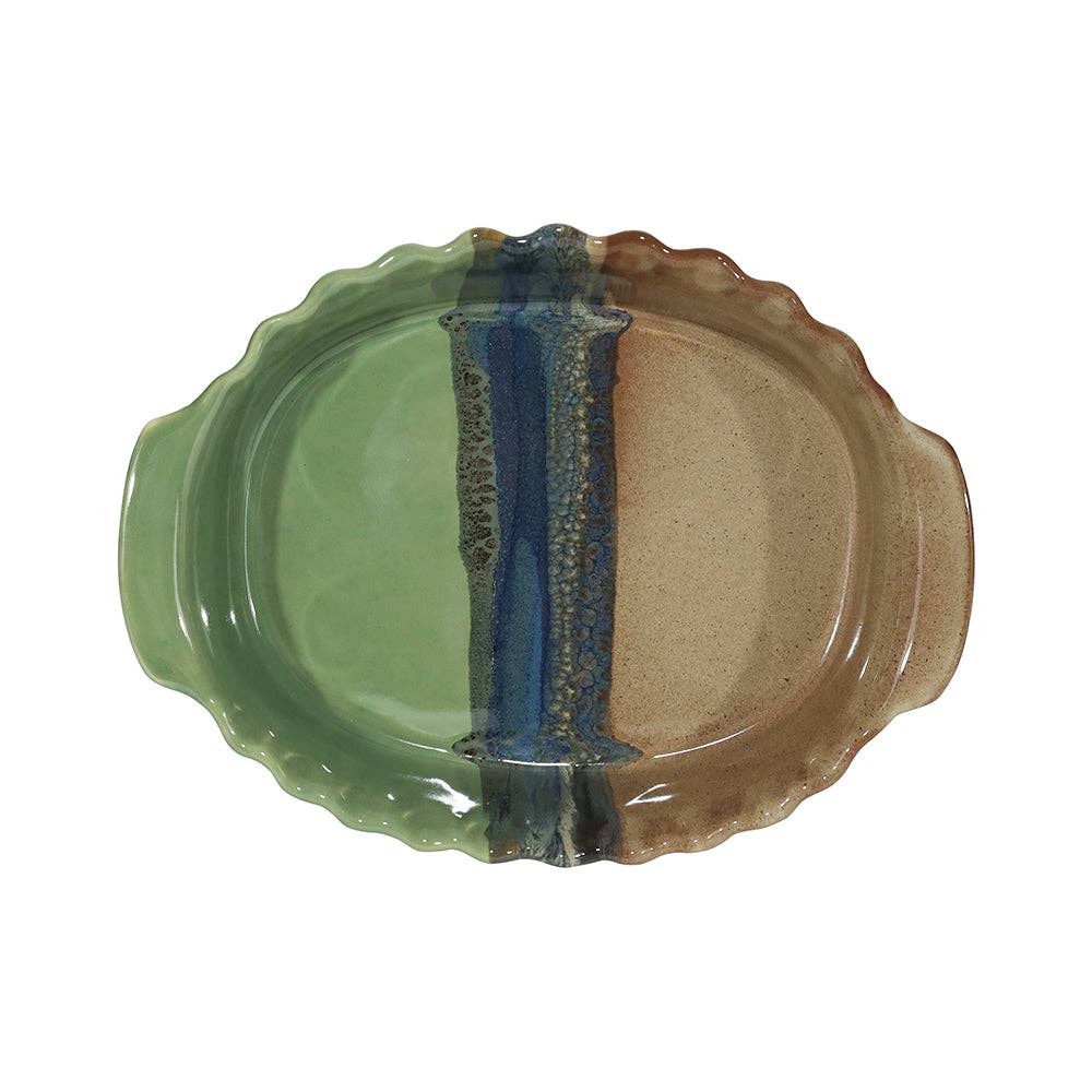 Small Oval Shaped Handmade Ceramic Baker