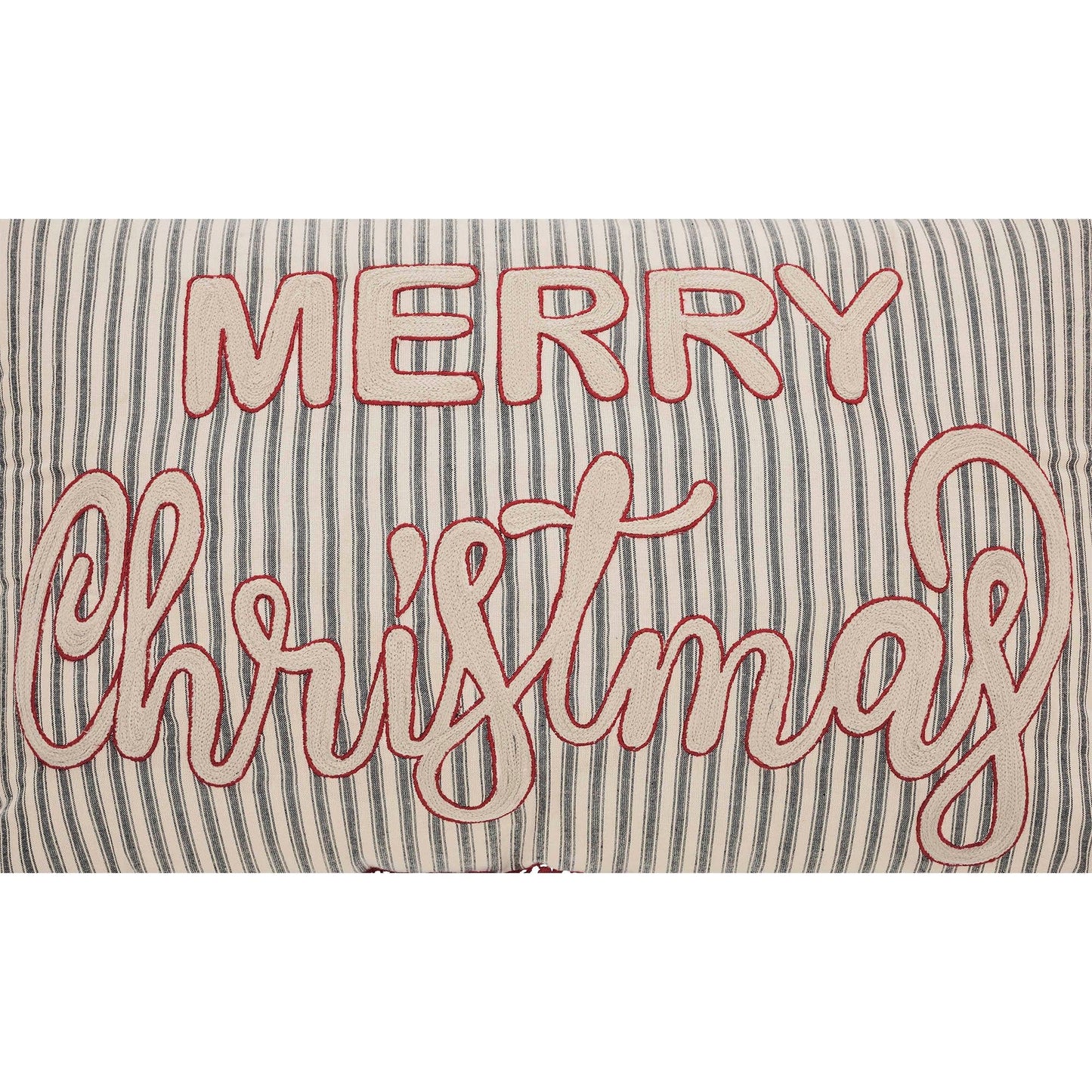 Sawyer Mill Charcoal Merry Christmas Pillow 14x22