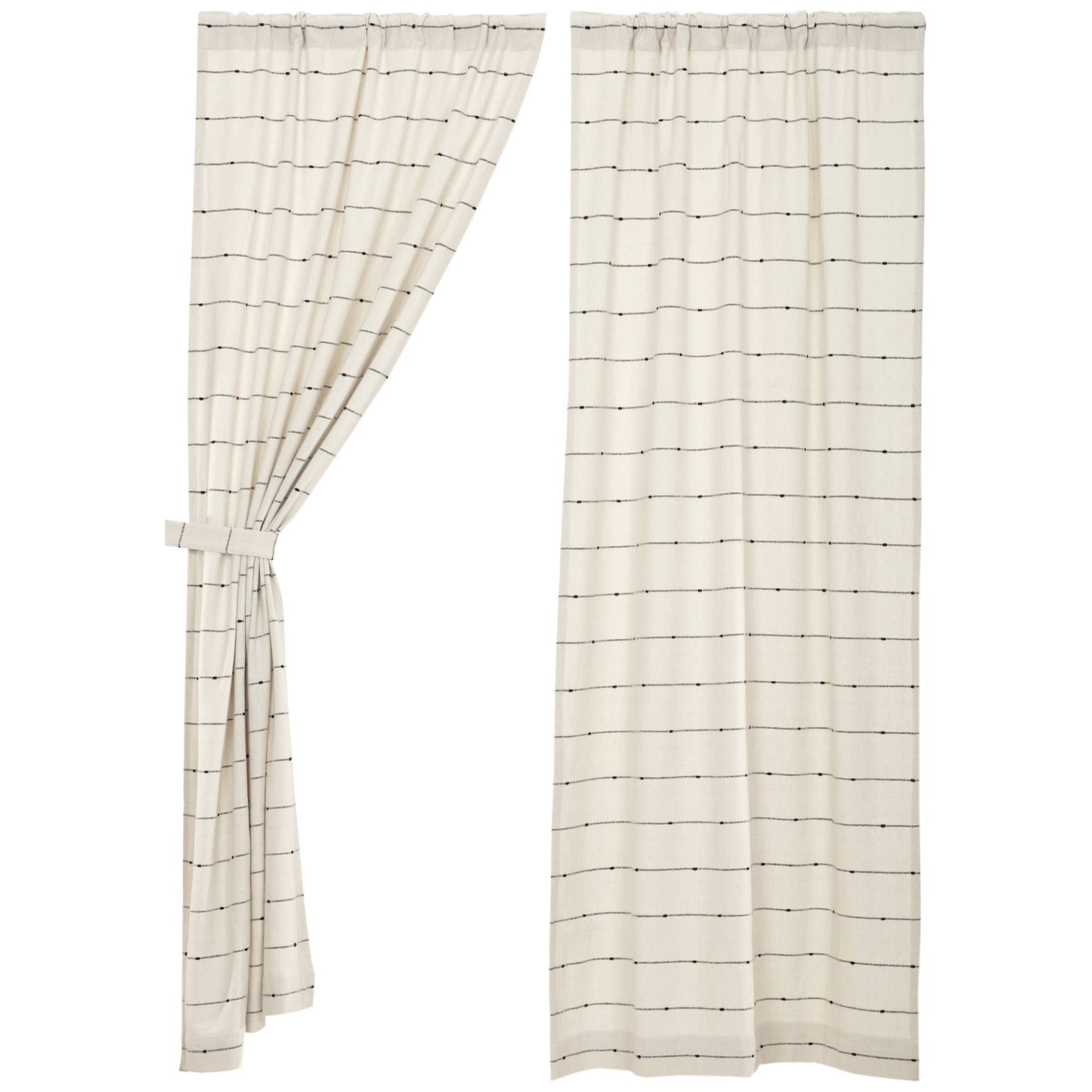 Farmcloth Stripe Panel Set of 2 96Lx50W