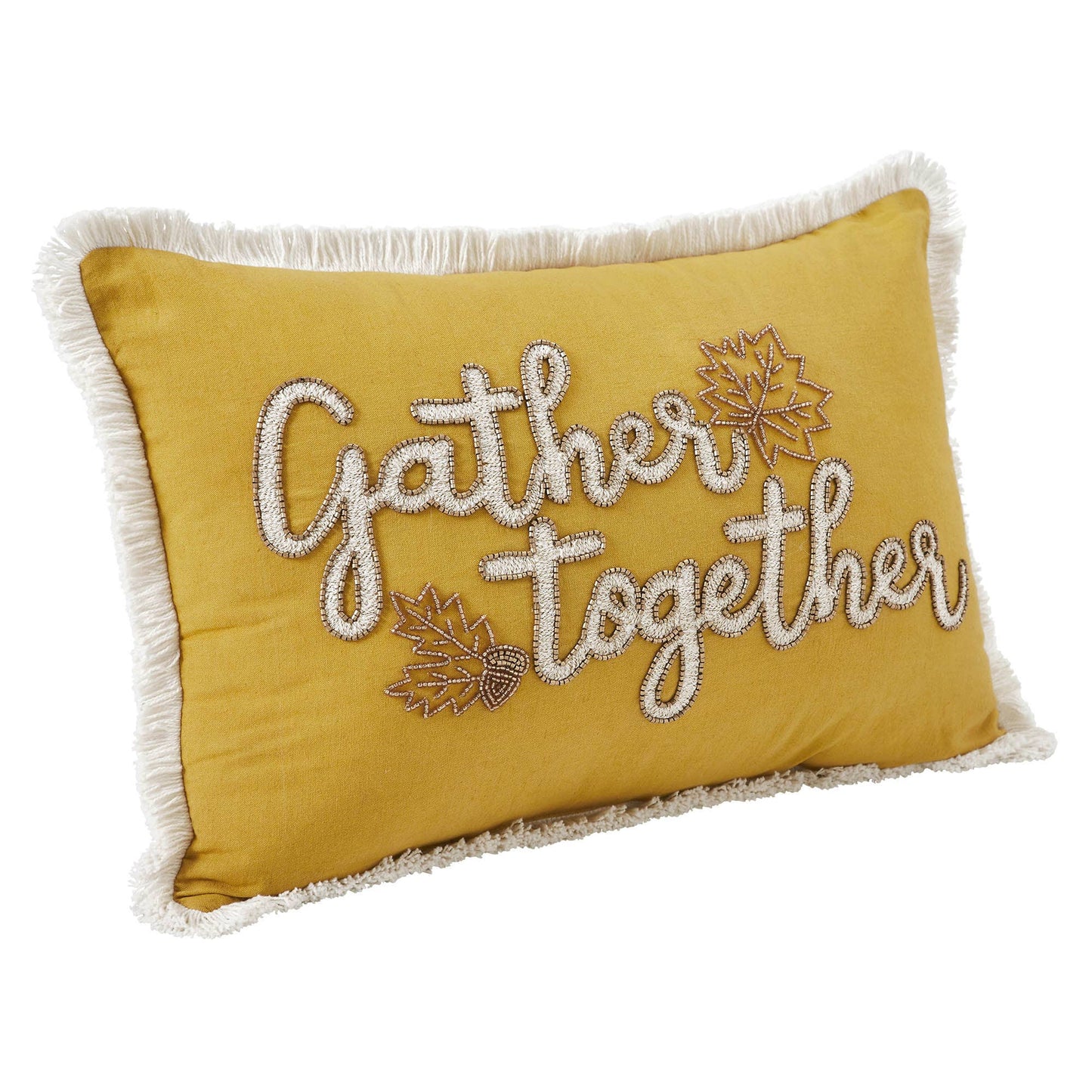 Autumn Harvest Fall Leaves Throw Pillow 14x20 Decorative Home Accent