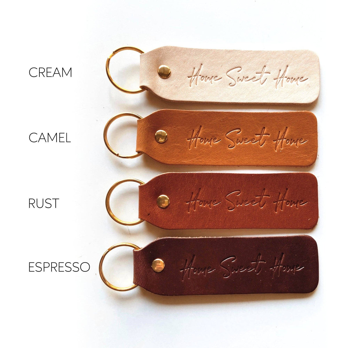 "Home Sweet Home" Script Keychain