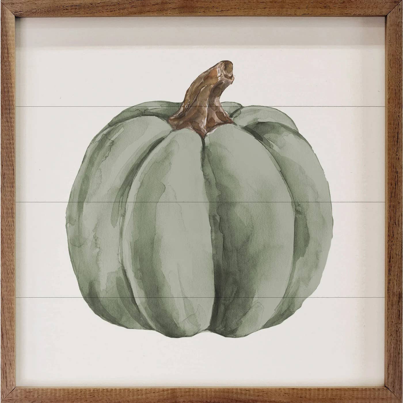 Watercolor Green Pumpkin