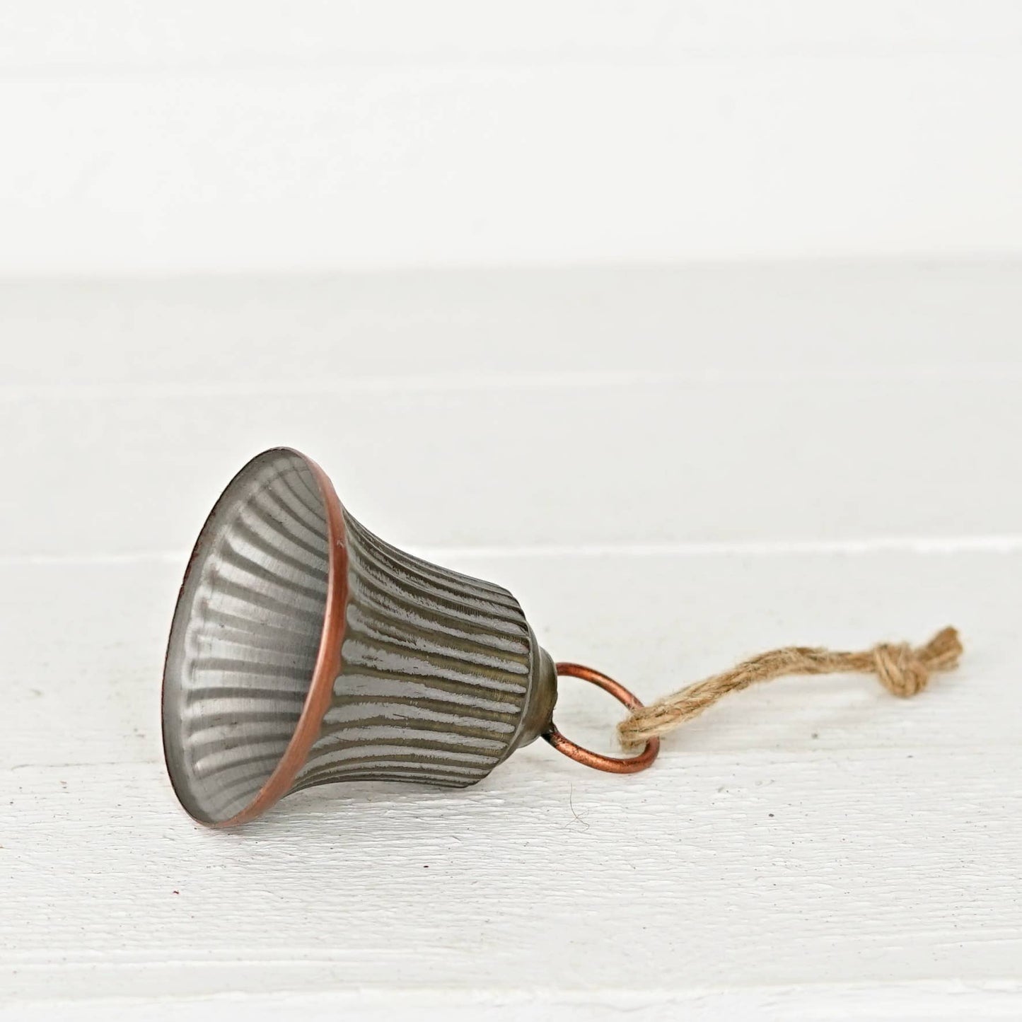 M10230- 4in Copper Washed Bell Ornament-