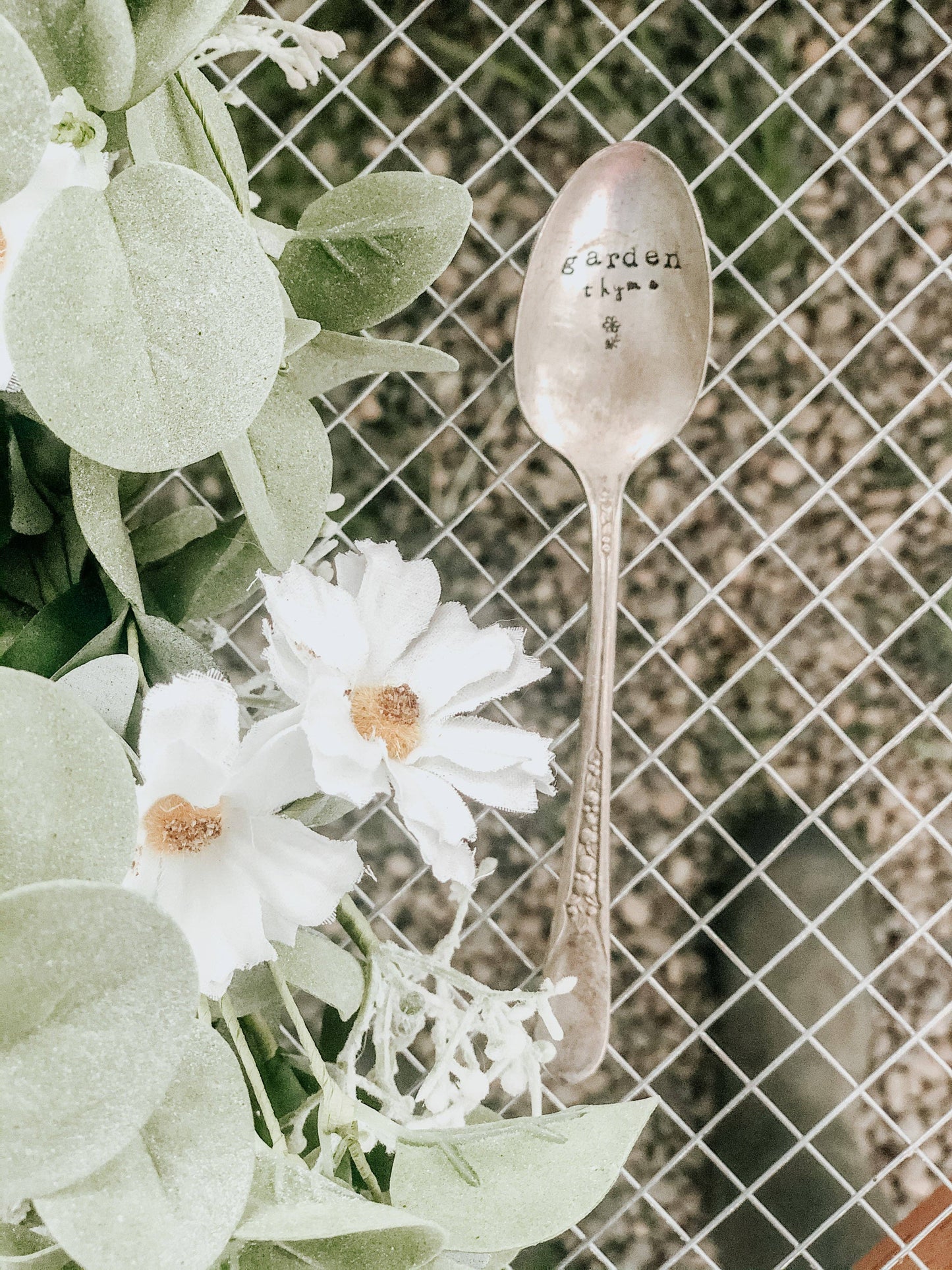 Garden Thyme Vintage Stamped Spoon