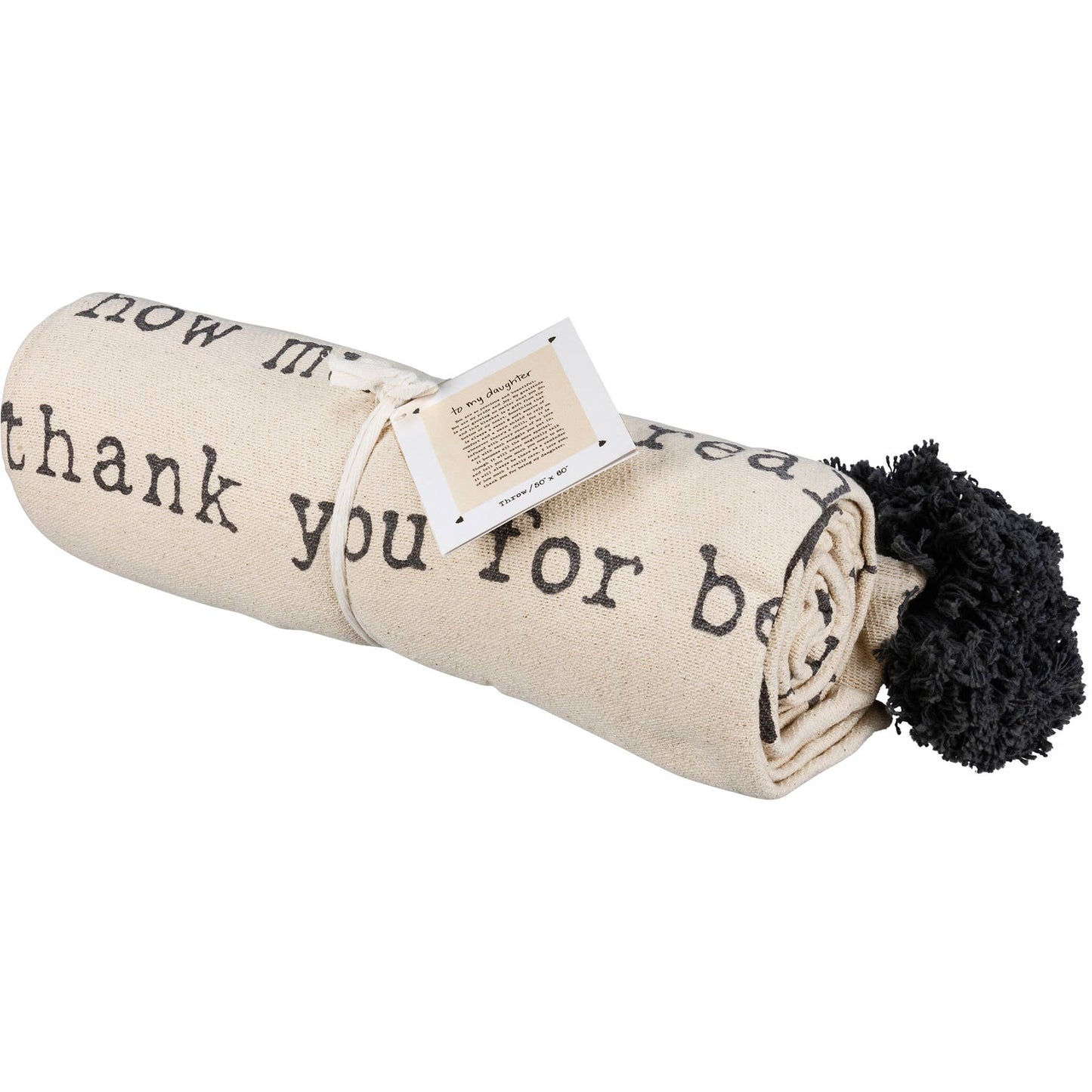 To My Daughter Throw Blanket