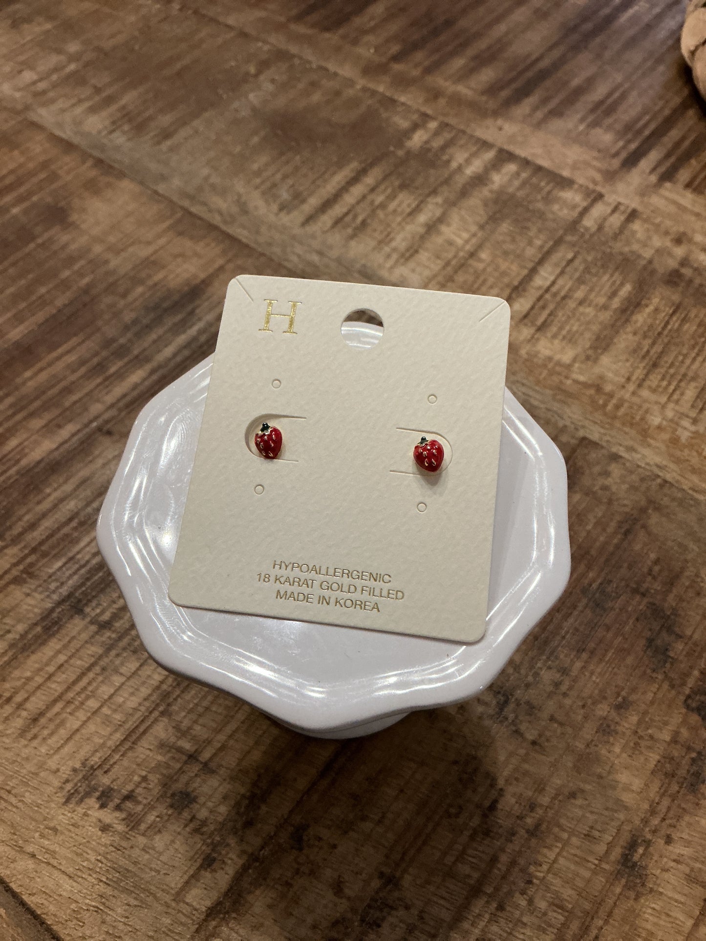 Small Strawberry Stud Earrings