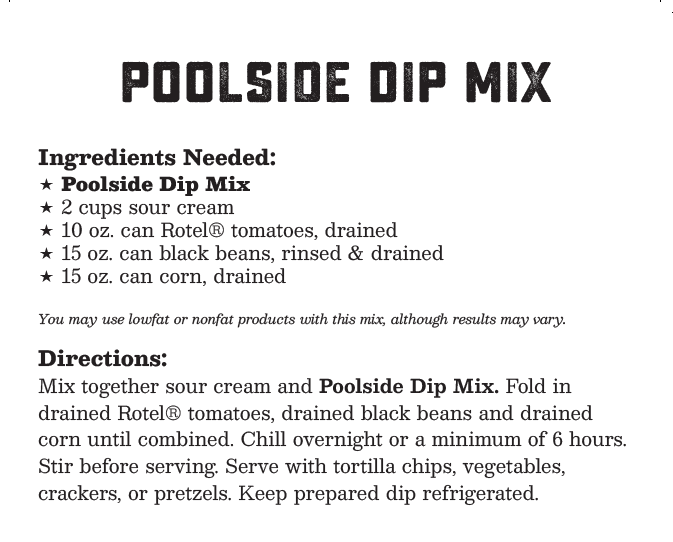 Coastal Kitchen- Poolside Dip Mix - NEW RELEASE