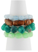 4 Row Multi Shape Acrylic Bracelet Set