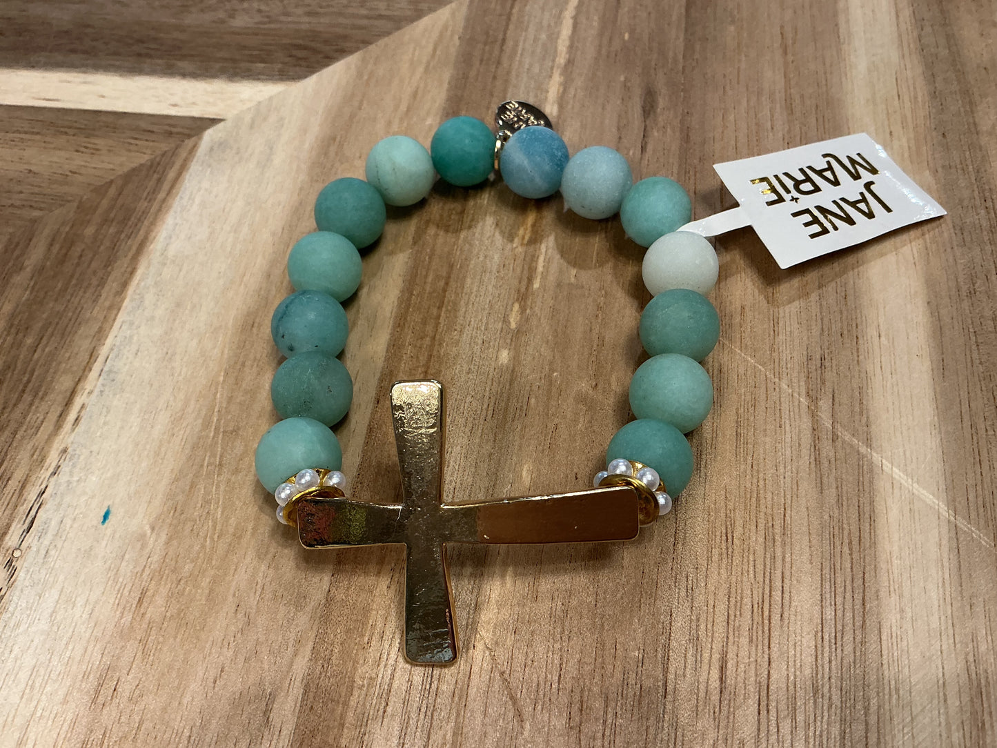 Jane Marie gold cross stretch bracelet