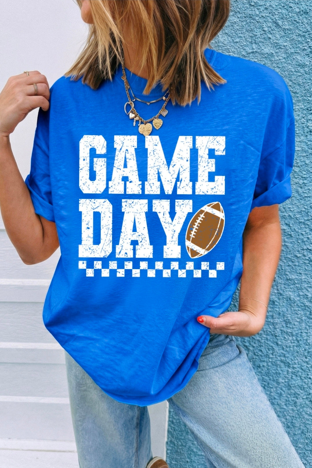 Gameday Checkered Football