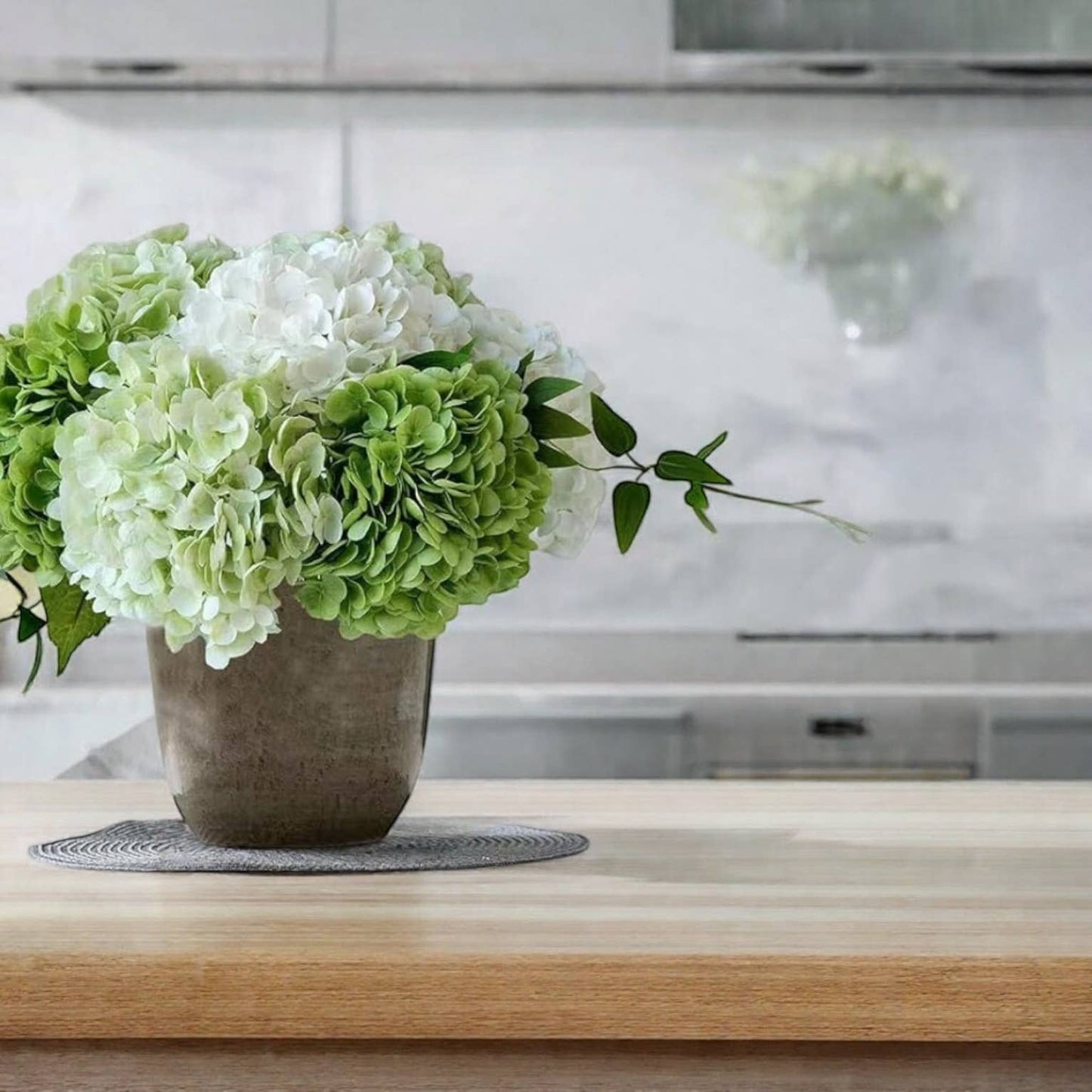 18" Ultra Realistic Real Touch Artificial Hydrangea