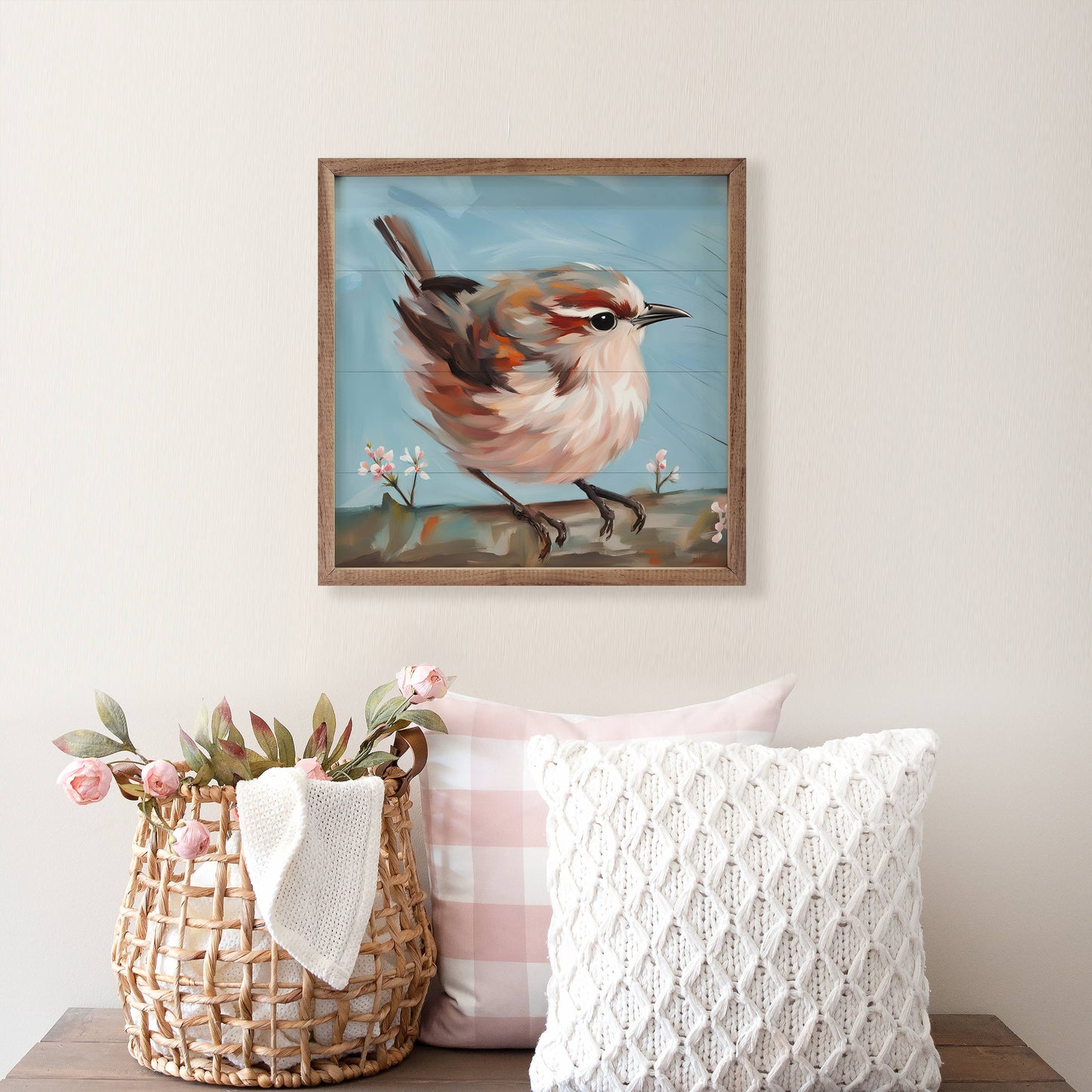 Bird On Thick Branch