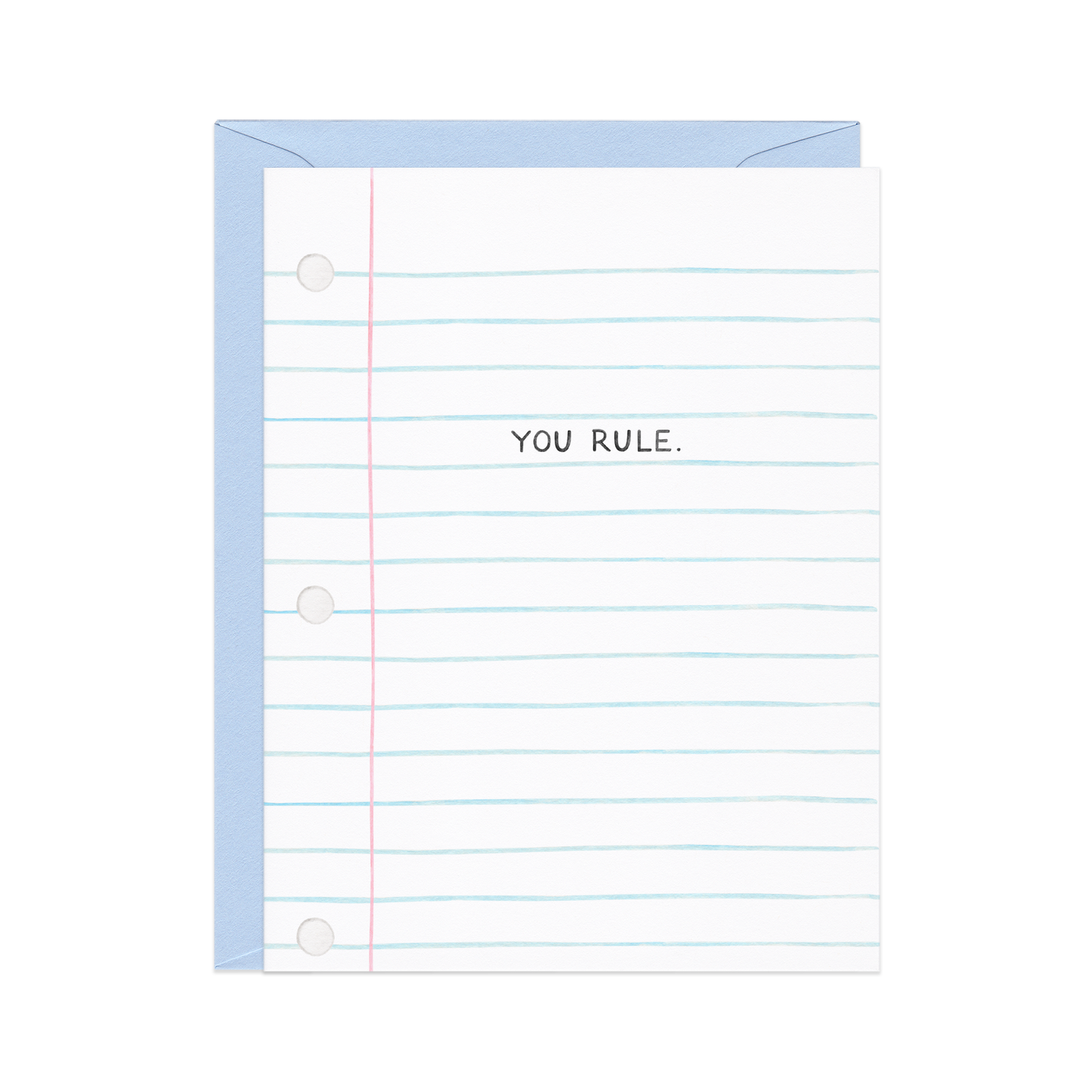 You Rule Notebook Paper — Teacher Appreciation Thanks Card