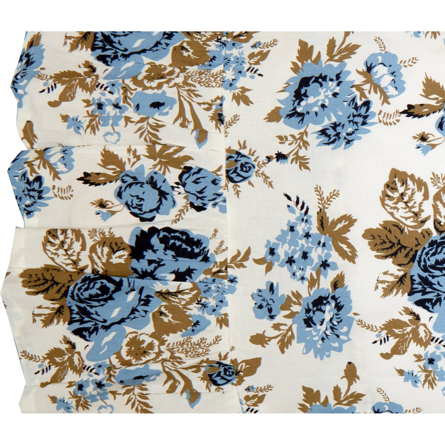 Annie Blue Floral Ruffled Standard Pillow Case Set of 2 21x26+8