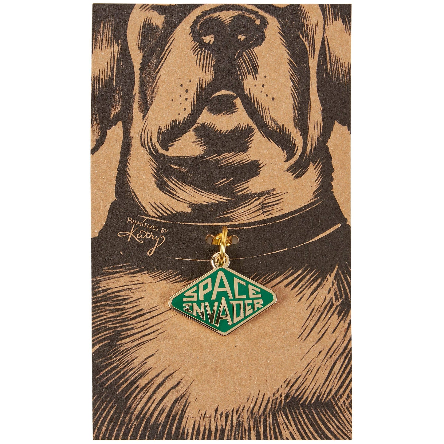 Space Invader Collar Charm