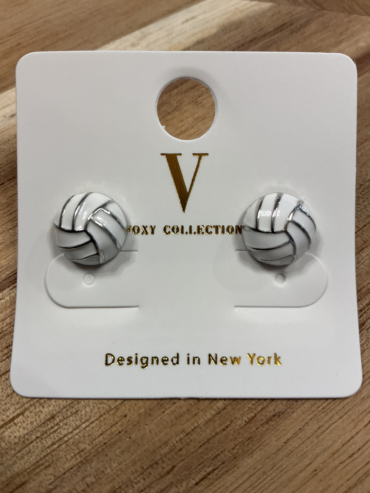 Volleyball Theme Stud Earrings