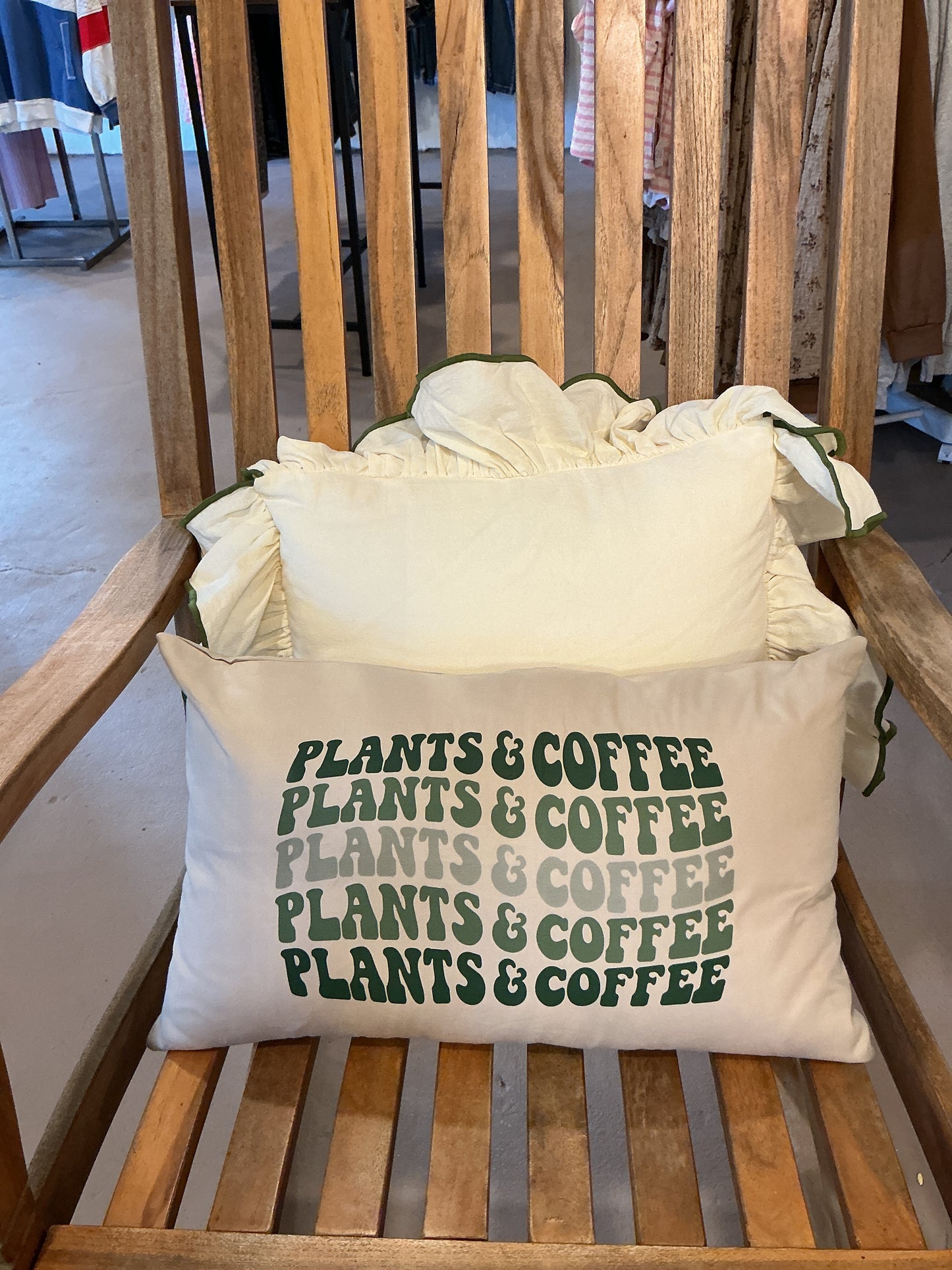 Plants & Coffee pillow