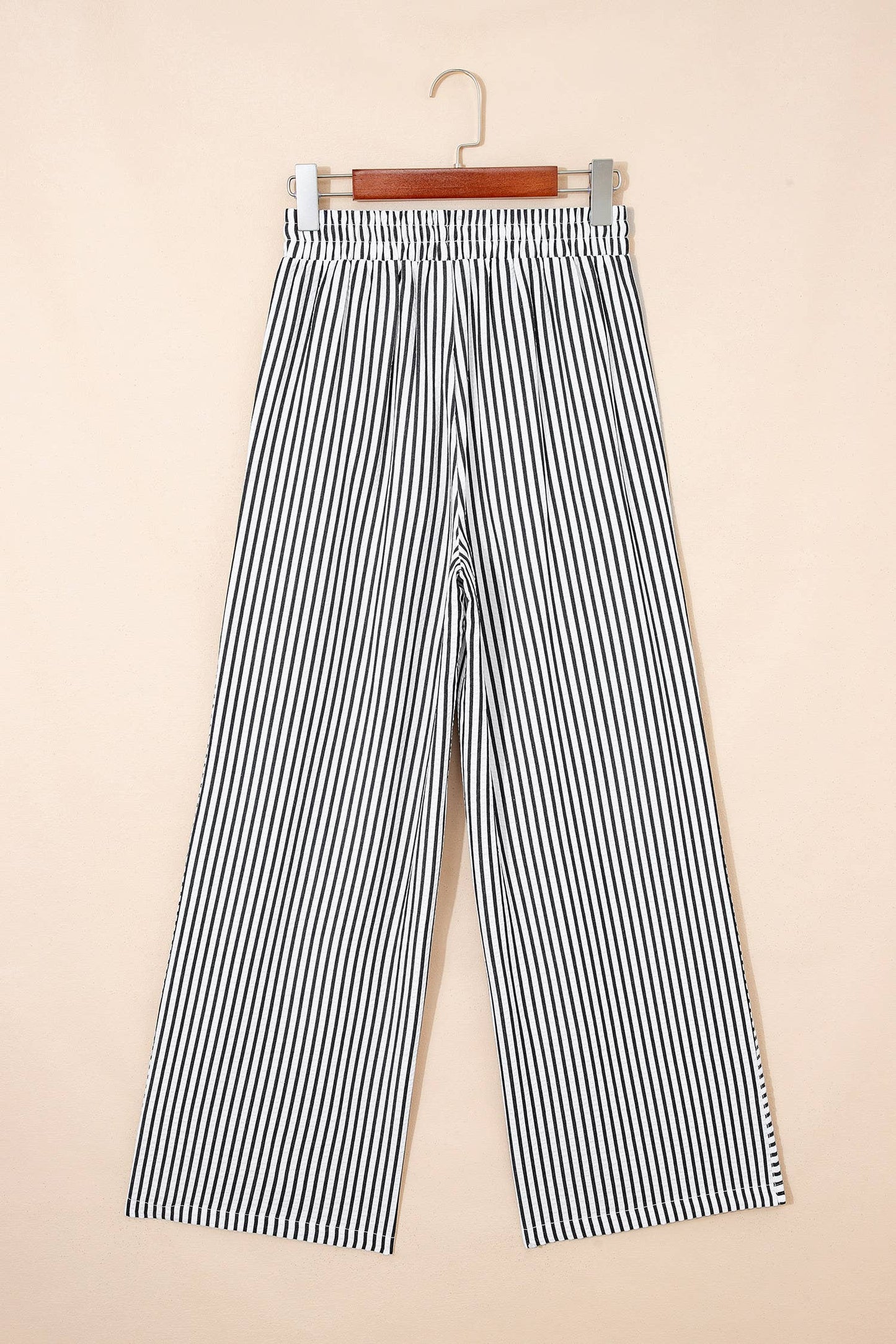 Stripe Wide Leg Casual Pants (S-4X)