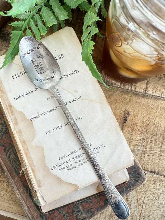 Raised On Sweet Tea & Sunshine Vintage Stamped Spoon