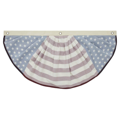 Americana Flag Bunting Red White Blue Patriotic 18x36