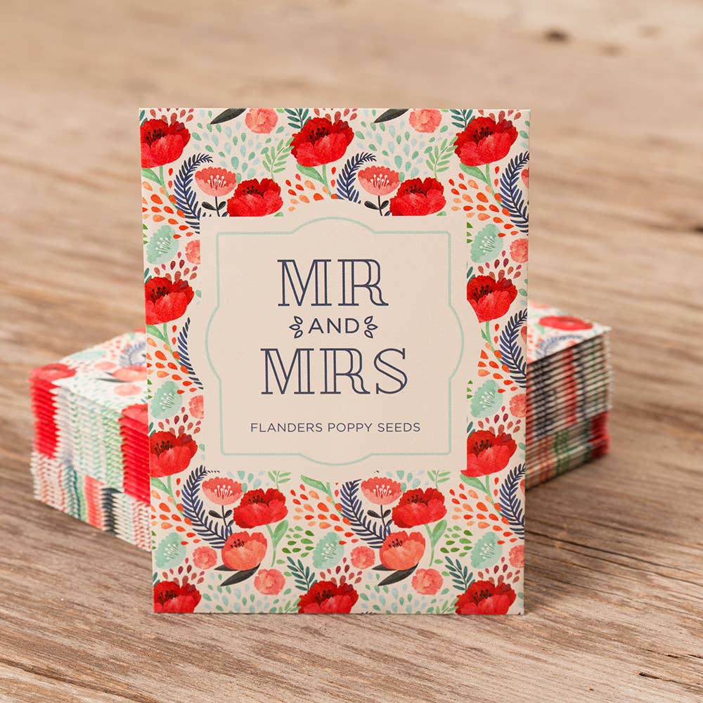 Mr. and Mrs. Wedding - Poppy Seed Packets