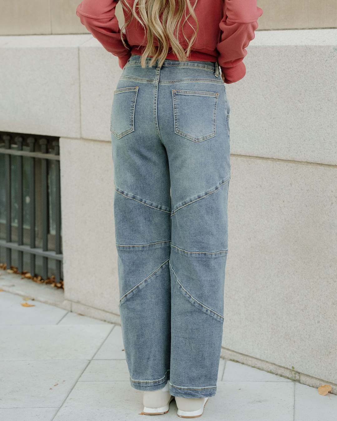 Adeline Criss Cross Jeans - Sail Blue | High-Waisted | Jeans