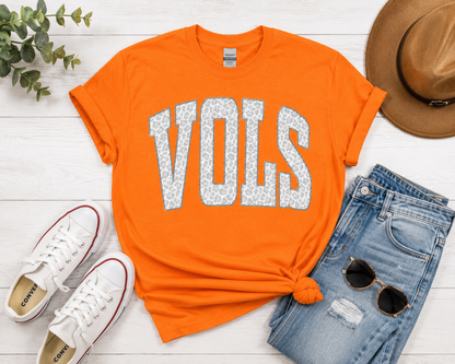 White Leopard VOLS Gildan Unisex Fit Tee