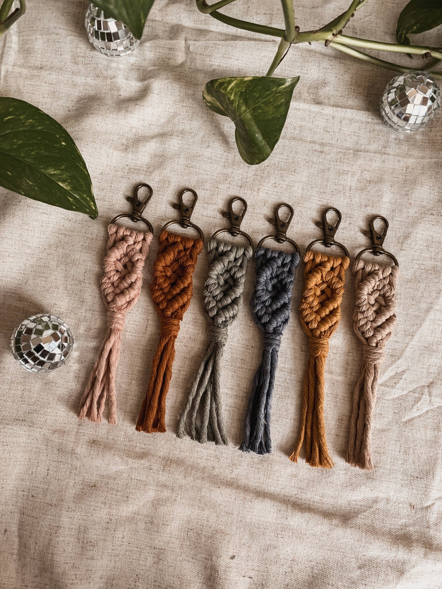 Neutrals Macrame Keychain | Bag Charm
