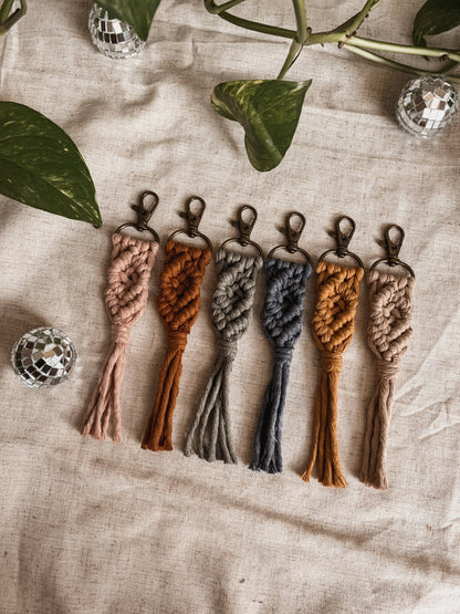 Neutrals Macrame Keychain | Bag Charm