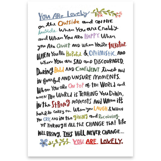 You Are Lovely Greeting Card