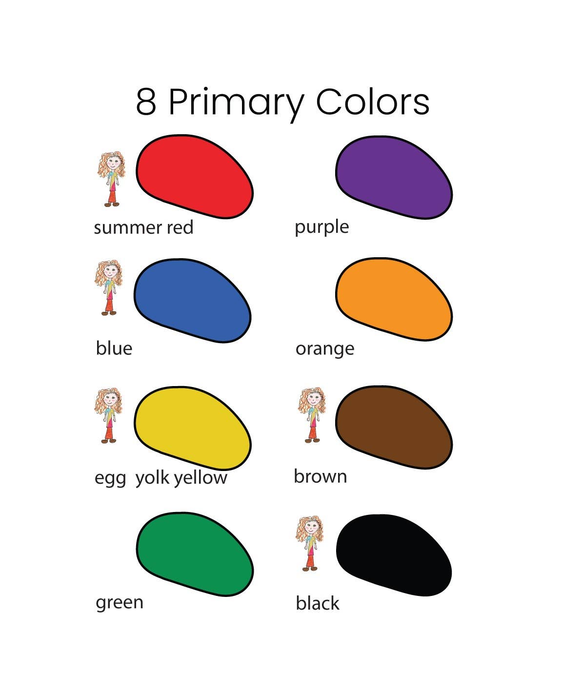 8 Colors in a Blue Velvet Bag