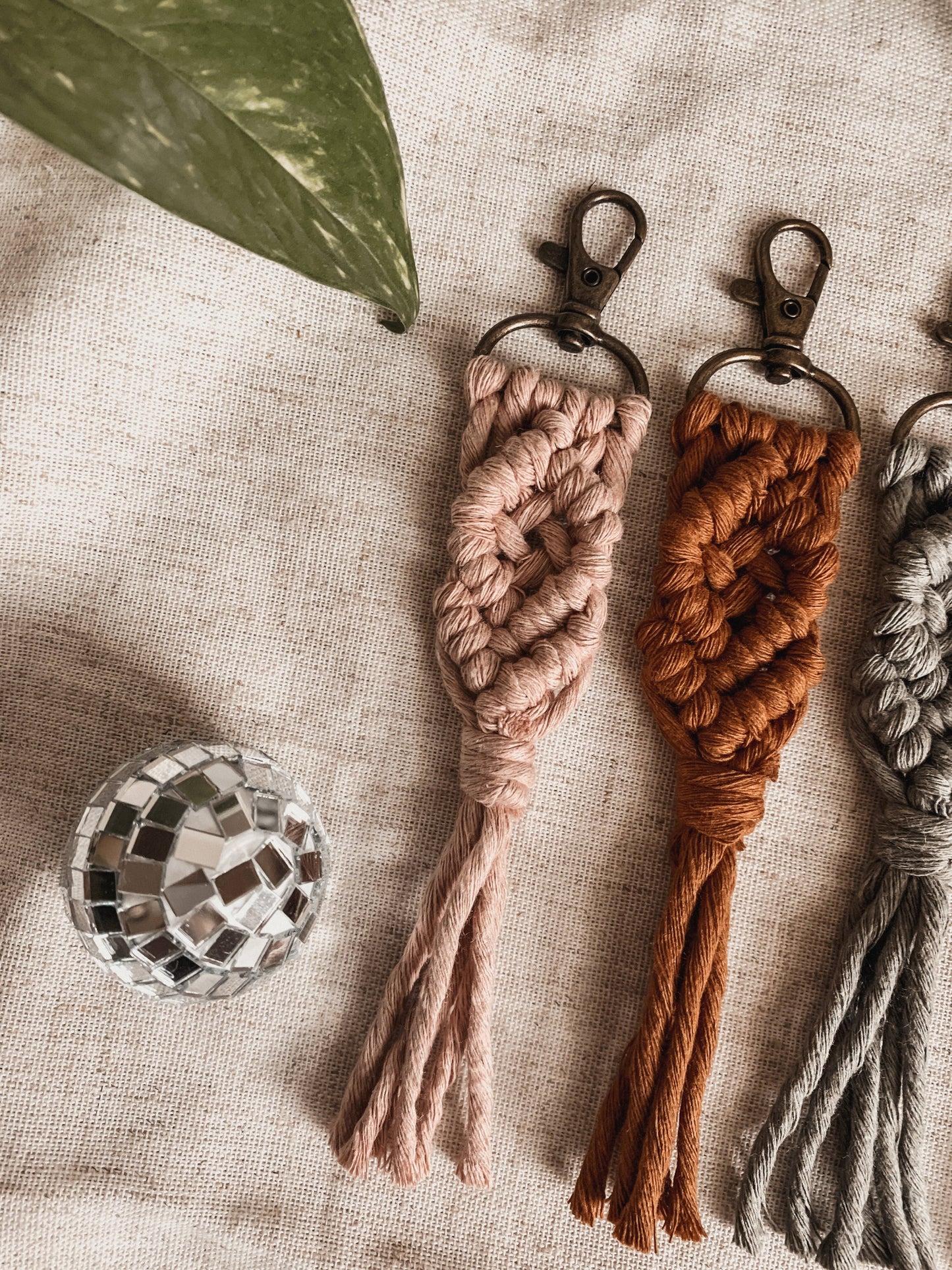 Neutrals Macrame Keychain | Bag Charm
