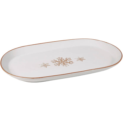 Snowflake Oval Platter