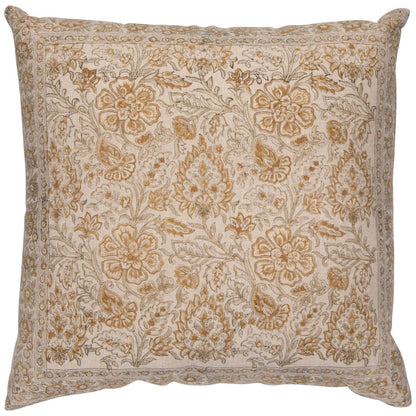 Celosia Block Print Pillow 18 x 18 inch