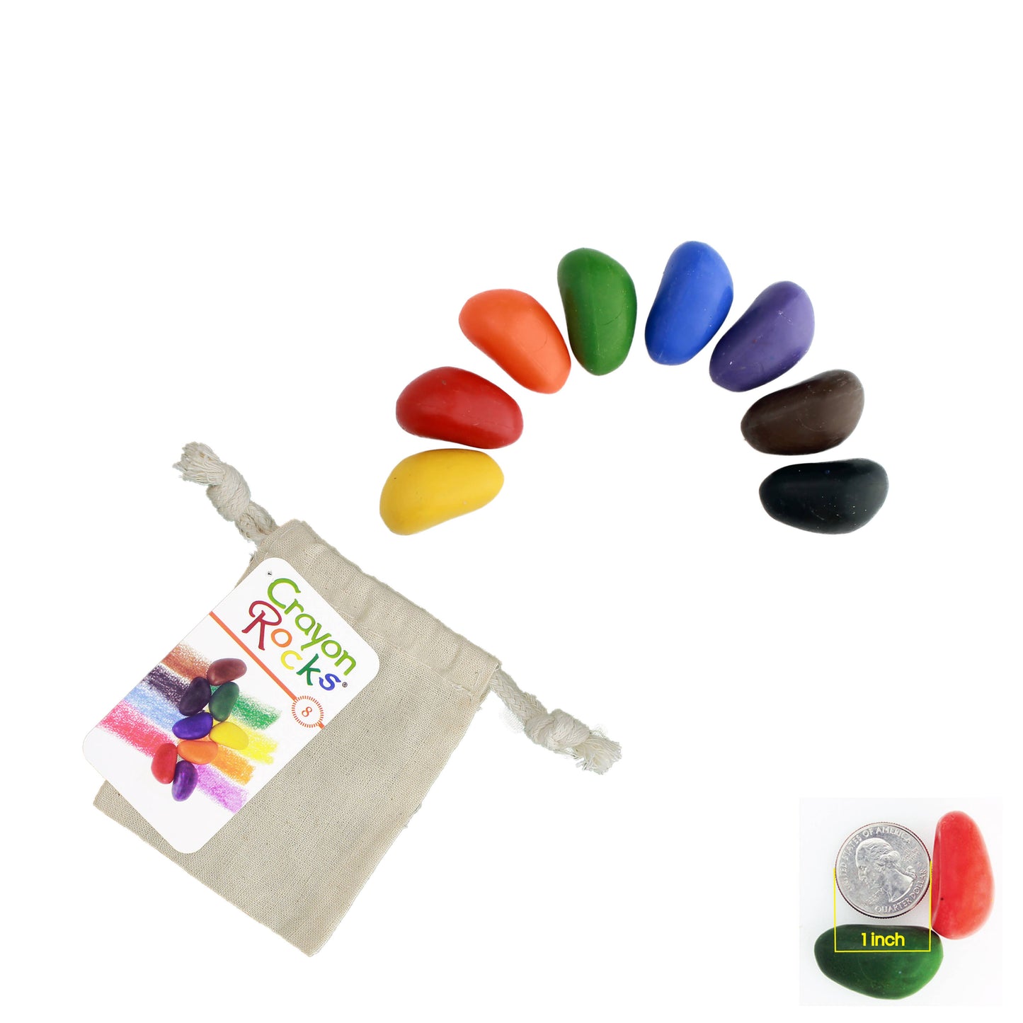 8 Colors in a Muslin Bag. Very Popular for All Ages.