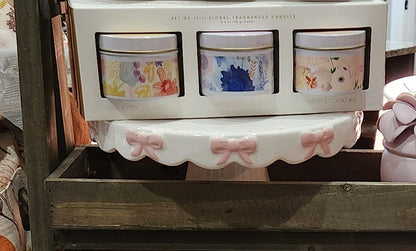 Pink Bow Cake Stand
