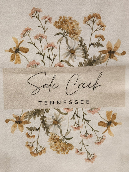 Wildflower Sale Creek, TN Tea Towel