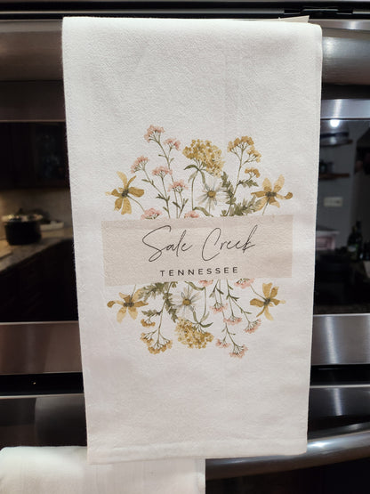 Wildflower Sale Creek, TN Tea Towel