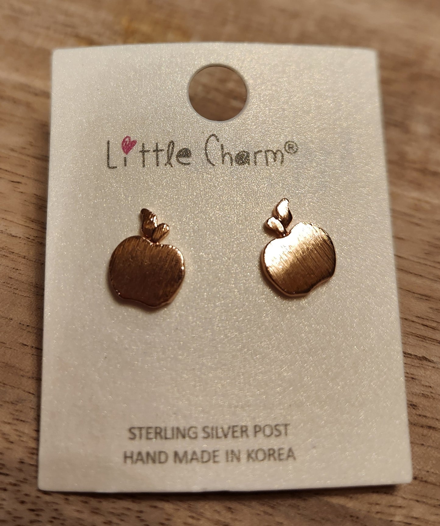 Gold Apple Stud Earrings