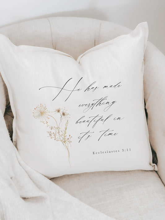Ecclesiastes 3 Pillow - Autumn