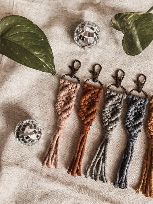 Neutrals Macrame Keychain | Bag Charm