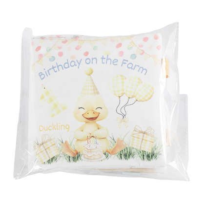 Birthday on the Farm10-Page Crinkle Soft Cloth Baby Book