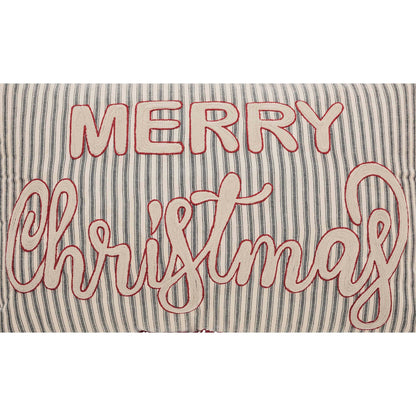 Sawyer Mill Charcoal Merry Christmas Pillow 14x22