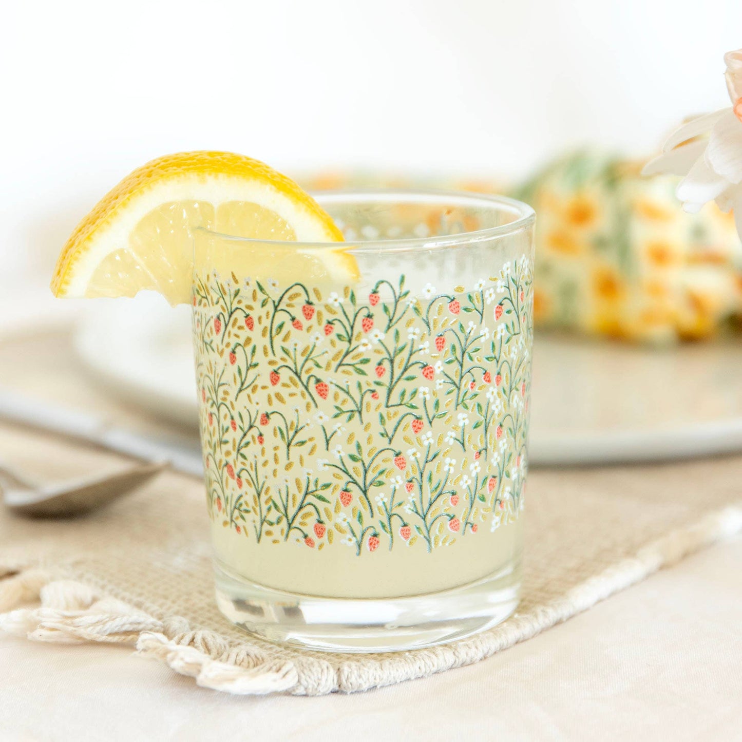 Strawberry Meadow Short Juice Glass