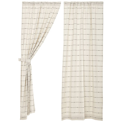 Farmcloth Stripe Panel Set of 2 96Lx50W