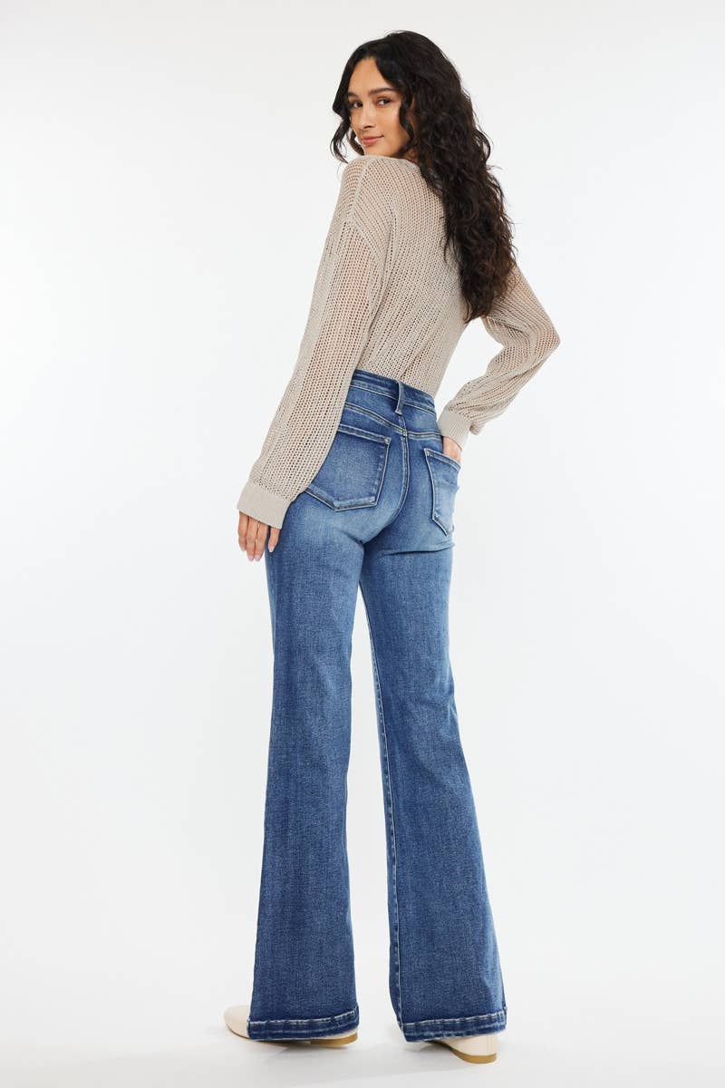SUNRISE HIGH RISE WIDE LEG FLARE JEANS