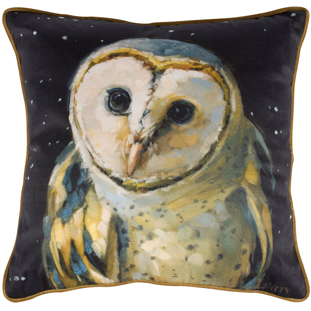 Night Barn Owl Pillow