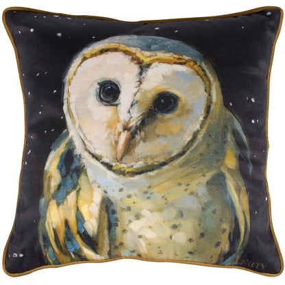Night Barn Owl Pillow